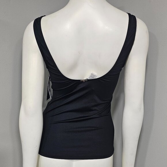Lauren Ralph Lauren Beach Club Solid Ruffle Underwire Tankini Top Size 8 - Picture 4 of 10
